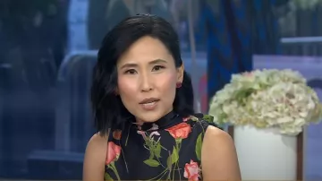 Kate Spade mall Square Semiprecious Stone Stud Earrings worn by Vicky Nguyen as seen in Today on  October 11, 2024