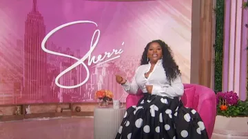 Eloquii Tiered Dot Maxi Skirt worn by Sherri Shepherd as seen in Sherri on October 10, 2024