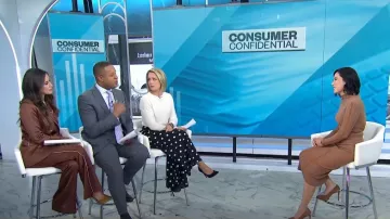 French Connection Simona Ribbed Dress worn by Vicky Nguyen as seen in Today on October 14, 2024