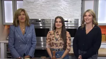Lauren Good Day Bison Mesh Top worn by as seen in Today with Hoda & Jenna on October 14, 2024