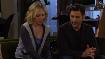 Autumn Cashmere Color-block Cashmere and silk-blend Cardigan worn by Lucy Romalotti(Lily Brooks O'Briant) as seen in The Young and the Restless on October 9, 2024