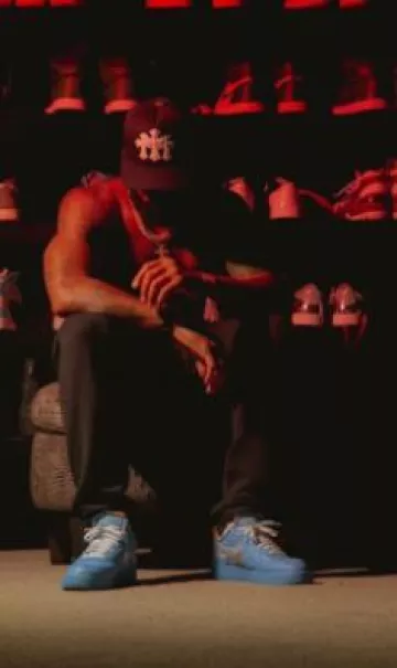 Nike Air Force 1 Low x Off White Light Blue MCA worn by Odell Beckham Jr. on the Instagram account @obj