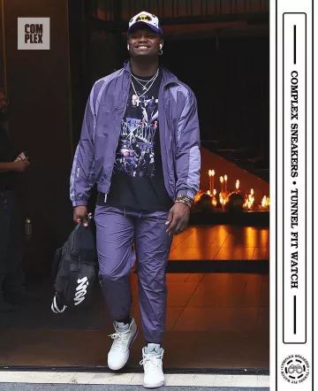 Nike x Nocta Purple Trackpants worn by Zion Williamson on the Instagram account @djkhaled