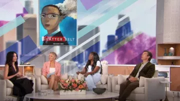 Bottega Veneta V-Neck Sleeveless Midi Dress worn by Abigail Spencer as seen in The Talk on October 9, 2024