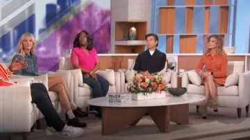 Gucci Lady Horsebit 83MM Platform Slingbacks worn by Natalie Morales as seen in The Talk on October 10, 2024