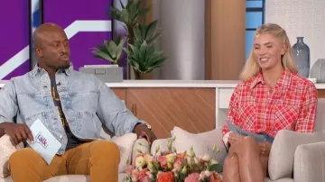 The Great The Wrangler Top in Yellowstone Plaid worn by Amanda Kloots as seen in The Talk on October 11, 2024