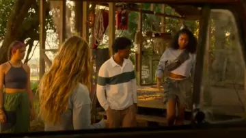 Free People Wild Bay Parachute Shorts In Army worn by Cleo (Carlacia Grant) as seen in Outer Banks (S04E05)