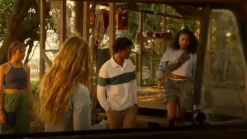Free People Wild Bay Parachute Shorts In Army worn by Cleo (Carlacia Grant) as seen in Outer Banks (S04E05)