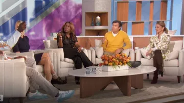 Alemais Octavia Ruffle Mini Dress worn by Natalie Morales as seen in The Talk on  October 15, 2024