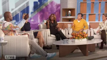 Christian Louboutin Astroloubi Spike-Heel Low-Top Sneakers worn by Akbar Gbaja-Biamila as seen in The Talk on  October 15, 2024