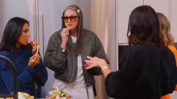 Agolde x Shoreditch Ski Club Iona Quilted Jacket worn by Jenna Lyons as seen in The Real Housewives of New York City (S15E03)