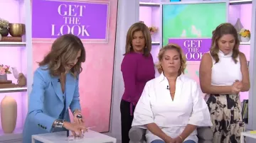 Veste Bella Freud Cavalry Twill Saint James en Bowie Blue portée par Trinny Woodall comme on le voit dans Today with Hoda & Jenna le 15 octobre 2024
