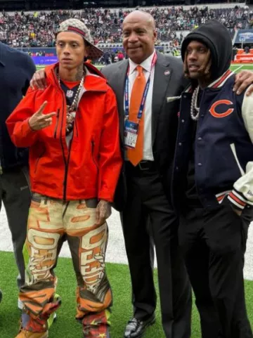 PDF Channel Multicolor No Name Moto Pants worn by Central Cee on the Instagram account @lildurkfs