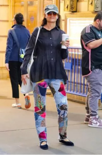 Gap x Doen Organic Cotton Baseball Hat worn by Katie Holmes in New York City on October 4, 2024