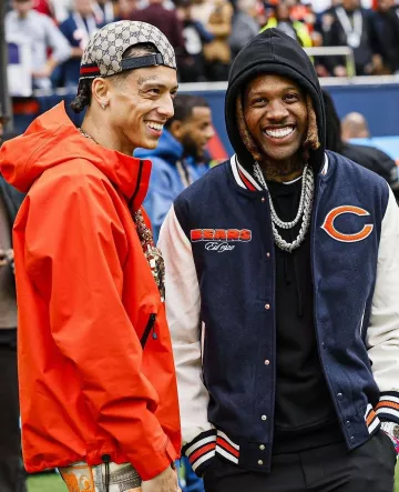 Supreme Orange Gore Tex Hooded Jacket worn by Central Cee on the Instagram account @lildurkfs