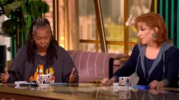 Broadway Merchandise Shop Annie Cartoon Pullover Hoodie worn by Whoopi Goldberg as seen in The View on October 16, 2024