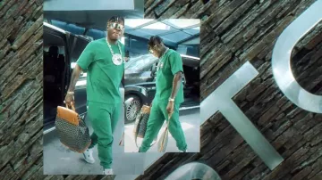 Pantalones de chándal Casablanca Green Casa Sport usados por Zlatan en Zlatan - Good Life {Freestyle}