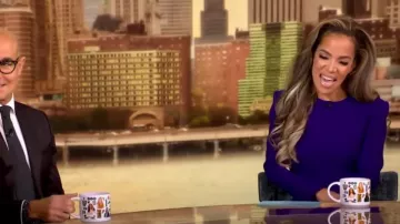 Sergio Hudson Purple Pencil Dress worn by Sunny Hostin as seen in The View on October 17, 2024