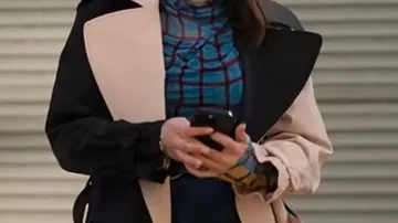 Selena Gomez wears Two Tone Coat to portray Mabel Mora in Only Murders in the Building season 4, episode 8