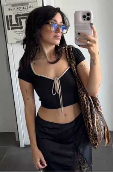 Eye Buy Direct Jam Glasses worn by Niki DeMartino on her Instagram Story on October 7, 2024