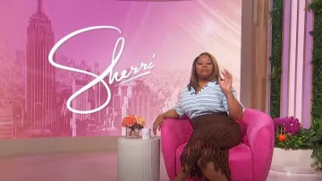 Christopher Esber Fringe Trim Accent Midi Length Skirt worn by Sherri Shepherd as seen in Sherri on  October 14, 2024
