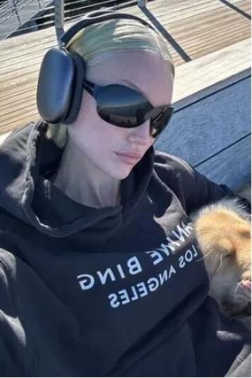 Sudadera con capucha Anine Bing Alto Anine Bing usada por Meredith Duxbury en su historia de Instagram el 6 de octubre de 2024