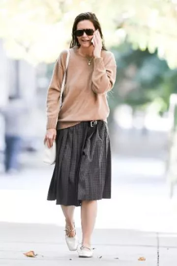 Bevza Large Tote worn by Katie Holmes  in New York City on October 6, 2024