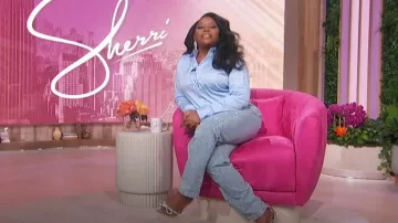 Generation Love Fantasia Crystal Straight-Leg Jeans worn by Sherri Shepherd as seen in Sherri on October 18, 2024