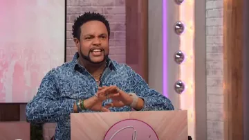 Fashion Nova Arrow Jacquard Shirt worn by Jawn Murray as seen in Sherri on  October 21, 2024