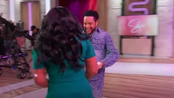 Fashion Nova Arrow Jacquard Straight Jeans worn by Jawn Murray as seen in Sherri on  October 21, 2024