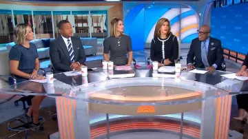 Maje Smocked Fringe Hem worn by Dylan Dreyer as seen in Today on October 22, 2024