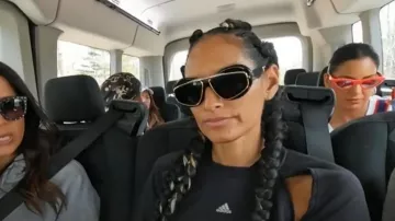 Loewe Black Wing Double Frame Sunglasses worn by Racquel Chevremont as seen in The Real Housewives of New York City (S15E04)