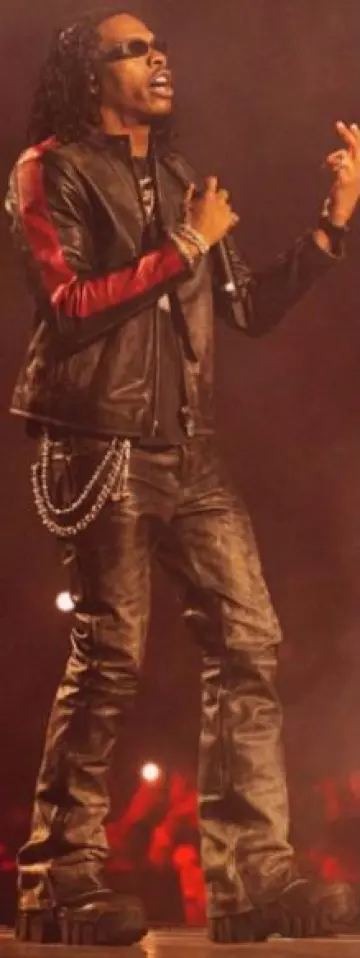 Enfants Riches Déprimés Black Worn Repaired Leather Pants worn by Lil Durk on the Instagram account @lildurkfs