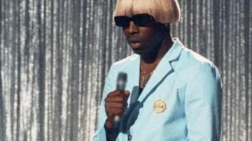 Tyler the Creator wears light blue suit to play Igor in his EARFQUAKE music video