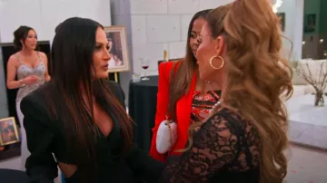 Versace Cut-Out Wool Blazer worn by Lisa Barlow as seen in The Real Housewives of Salt Lake City (S05E06)