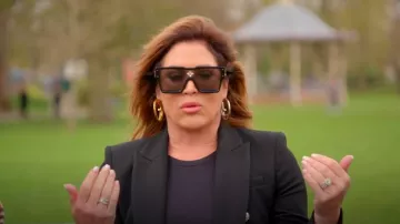 Fendi F Is Fendi Earrings worn by Emily Simpson as seen in The Real Housewives of Orange County (S18E16)
