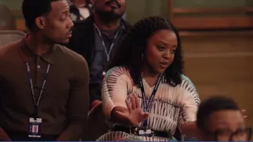 Zara Love Belt worn by Janine Teagues (Quinta Brunson) as seen in Abbott Elementary (S04E02)