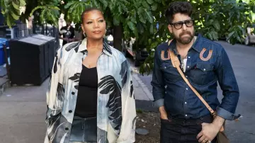 Outfits of The Equalizer Season 5: Harry Keshegian (Adam Goldberg) wears Horse Shoe Denim Shirt in episode 2