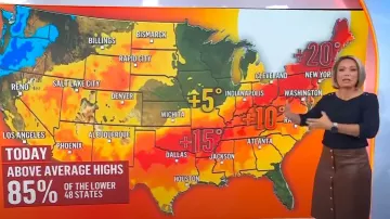 Falda de piel sintética Talbots usada por Dylan Dreyer como se ve en Today el 23 de octubre de 2024