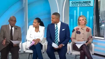 Rails Millie Cardigan In Mauve Meadow usado por Dylan Dreyer como se ve en Today el 24 de octubre de 2024