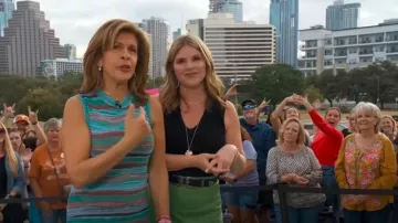 Cinturones de cuero Jasgood Cinturón negro de diseño occidental vintage para mujer usado por Jenna Bush Hager como se ve en Today with Hoda & Jenna el 24 de octubre de 2024