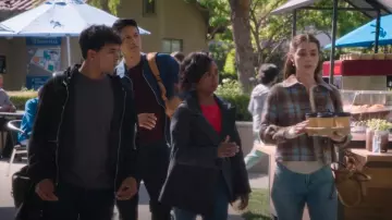 Allsaints Izaka Nubuck Leather Bomber Jacket worn by Dr. Lucas Adams (Niko Terho) as seen in Grey's Anatomy (S21E05)