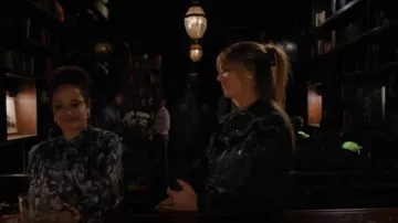 Ganni Rienzi Cropped Fringe Denim Jacket Washed worn by Morgan Gillory (Kaitlin Olson) as seen in High Potential (S01E06)