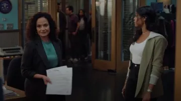 Cinq A Sept Hooded Khloe Jacket worn by Daphne Forrester (Javicia Leslie) as seen in High Potential (S01E06)