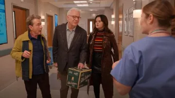 Rejina Pyo Dani Belted Faux Croc-Effect Leather Trench Coat worn by Mabel Mora (Selena Gomez) as seen in Only Murders in the Building (S04E09)