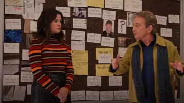 Victoria Victoria Beckham Striped Ribbed Wool-Bend Turtleneck Sweater worn by Mabel Mora (Selena Gomez) as seen in Only Murders in the Building (S04E09)