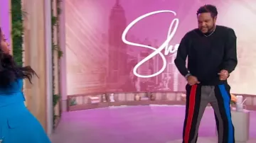 Fashion Nova Tyson Multi Stripe Straight Sweatpants worn by Jawn Murray as seen in Sherri on October 23, 2024