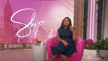 Eloquii Sleeveless Denim Fit & Flare Shirtdress worn by Sherri Shepherd as seen in Sherri on  October 25, 2024