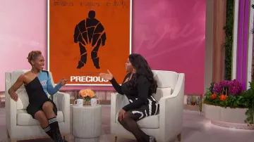 Off-White One Shoulder College Dress worn by DeWanda Wise as seen in Sherri on  October 30, 2024