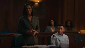 P.A.R.O.S.H. Giacca Double-Breasted Wool-Blend Blazer worn by Olympia (Skye P. Marshall) as seen in Matlock (S01E02)